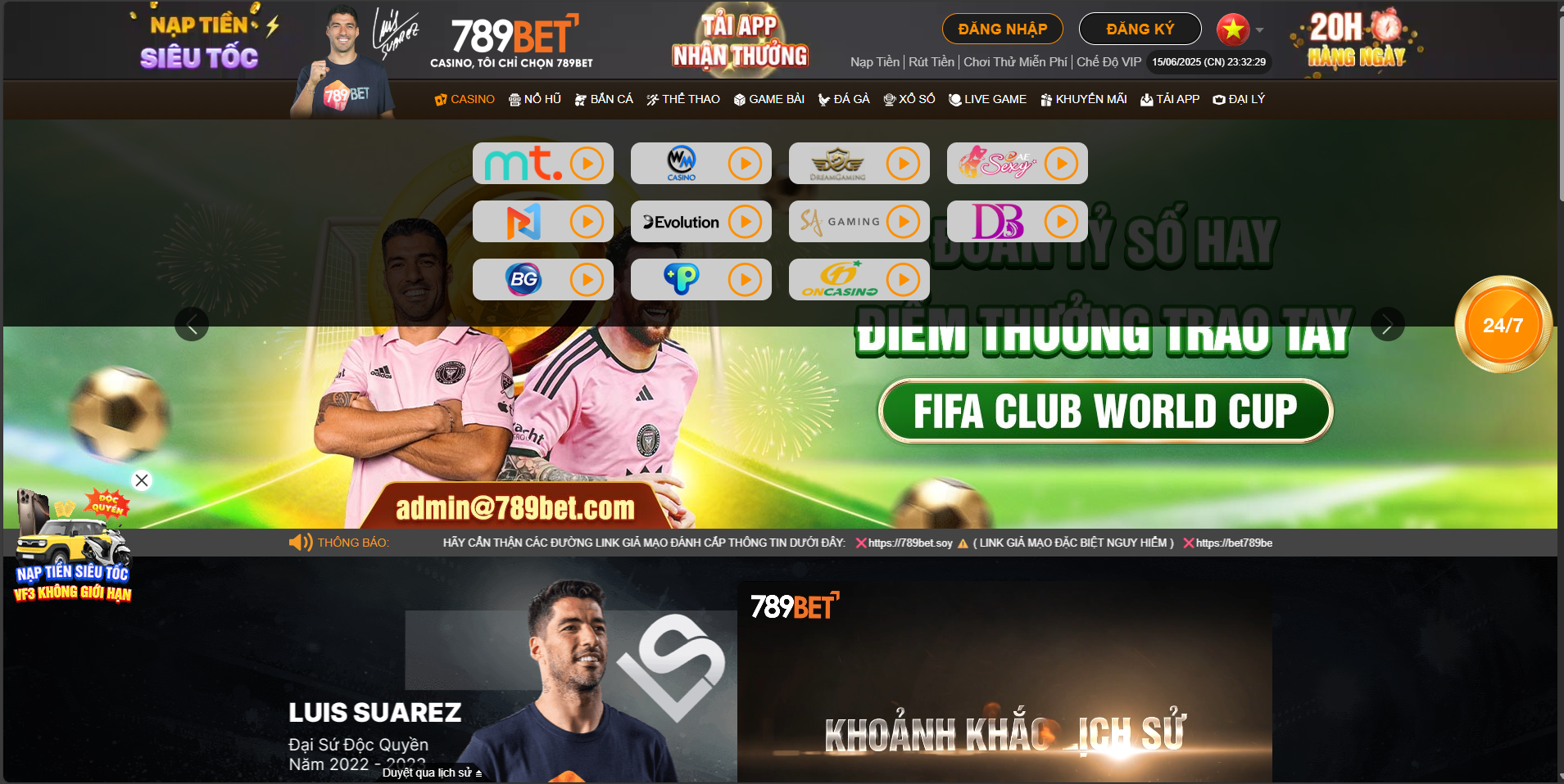Giao diện sảnh casino 789bet