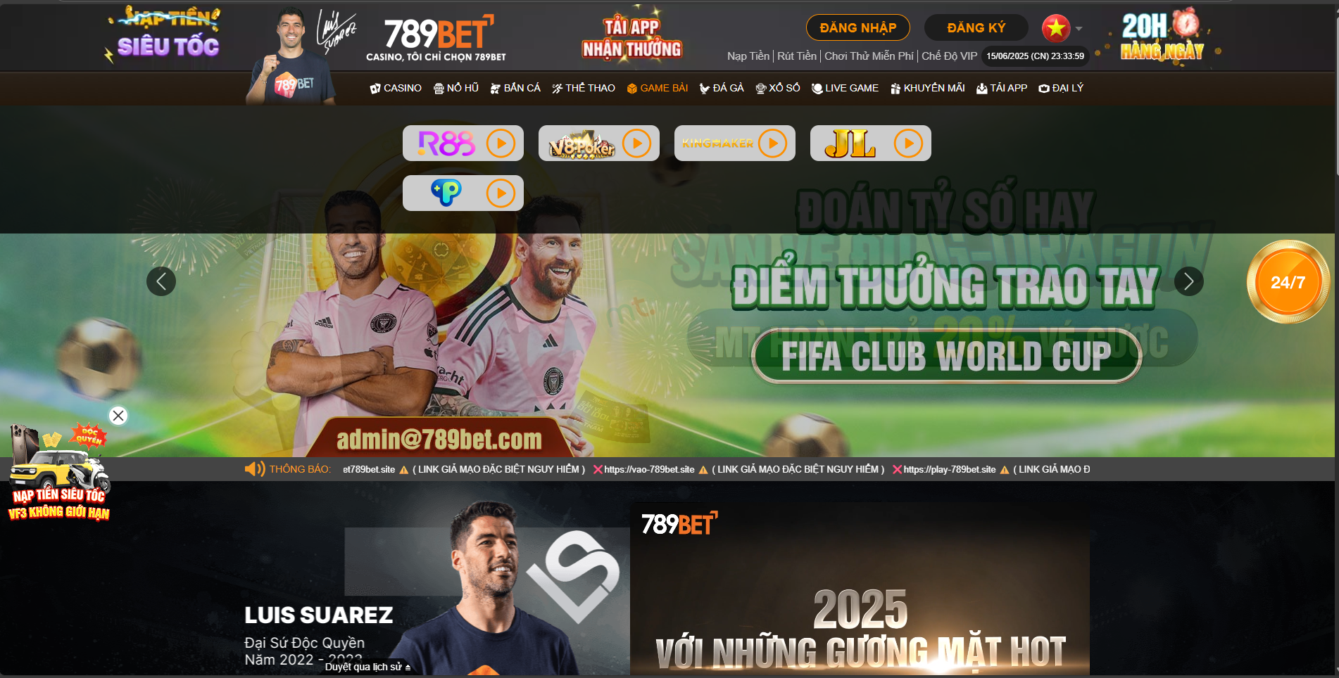 Giao diện sảnh game bài 789bet