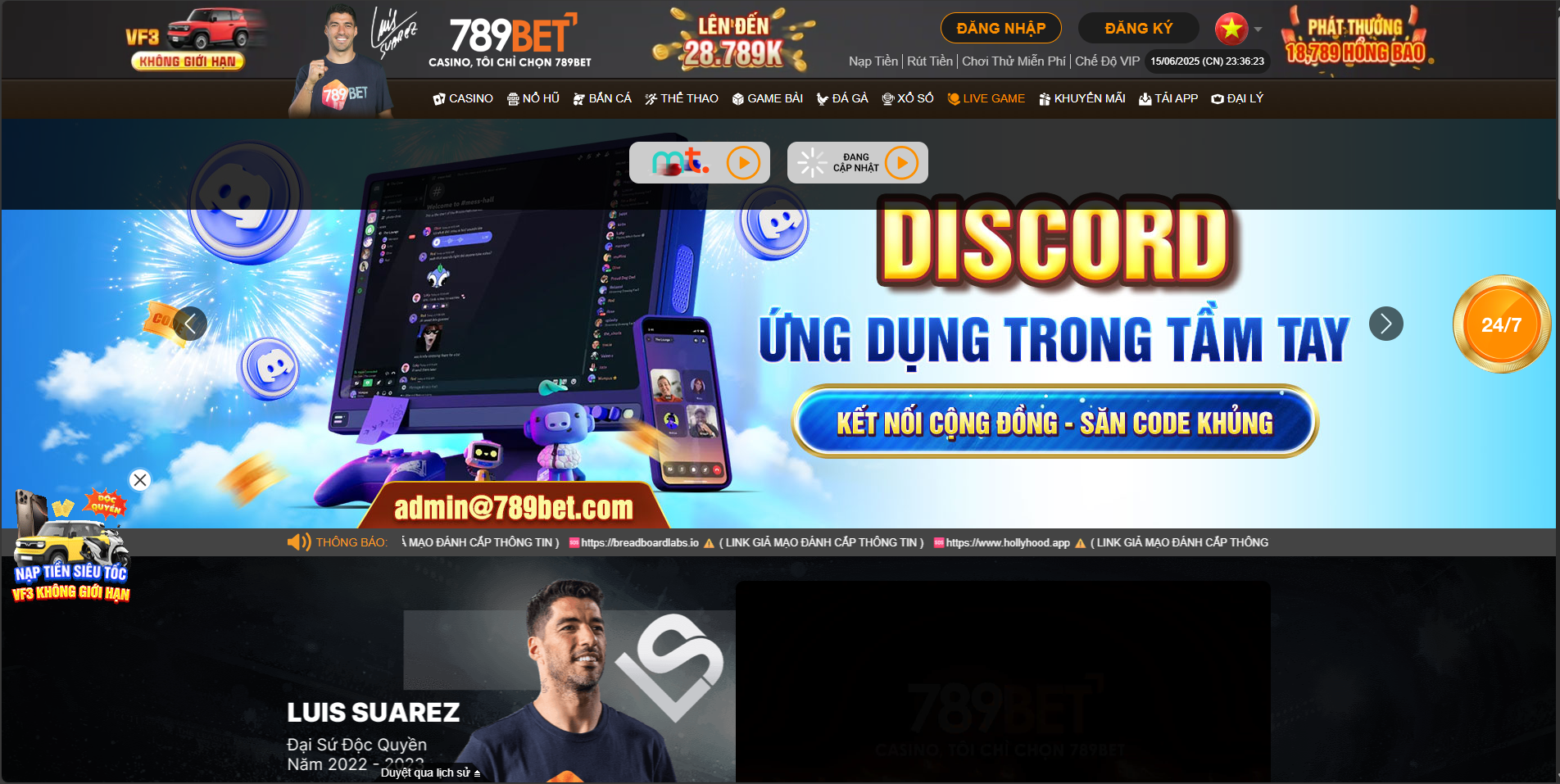 Giao diện sảnh live game 789bet