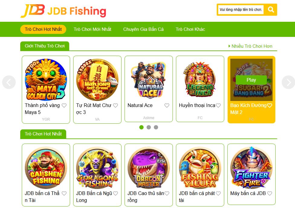 tựa game hot tại sảnh JDB bắn cá.