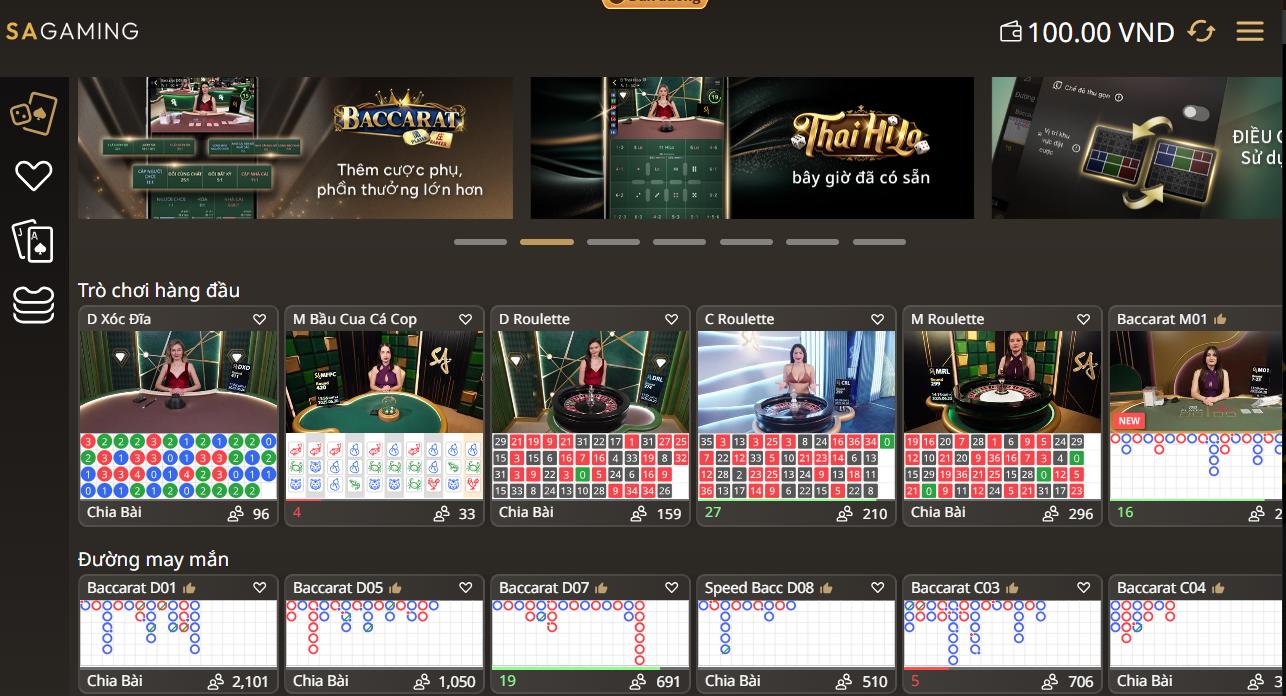 Sảnh S.A Gaming tại 789bet.