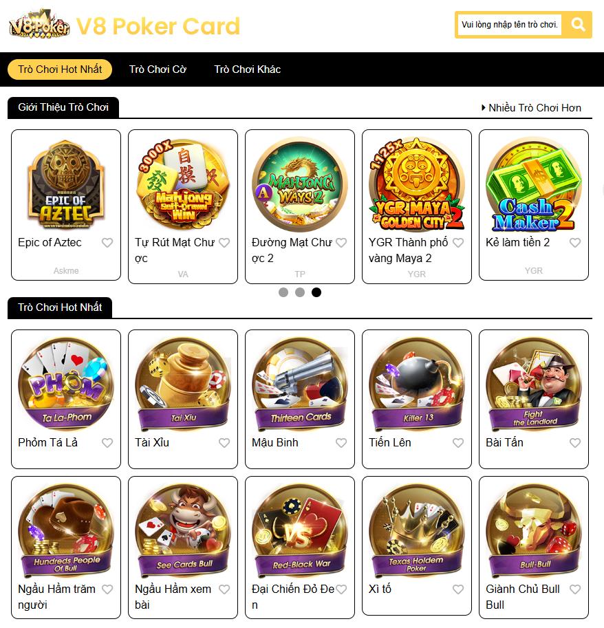Sảnh V8 game bài 789bet hấp dẫn