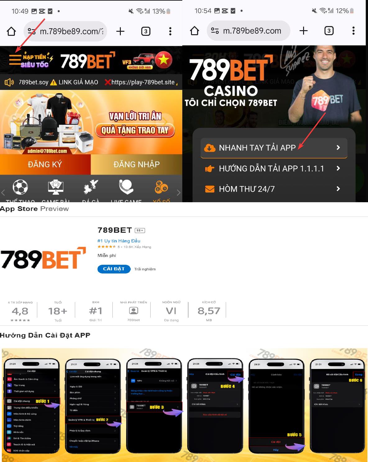 Tải ứng dụng 789bet trên thiết bị iOS
